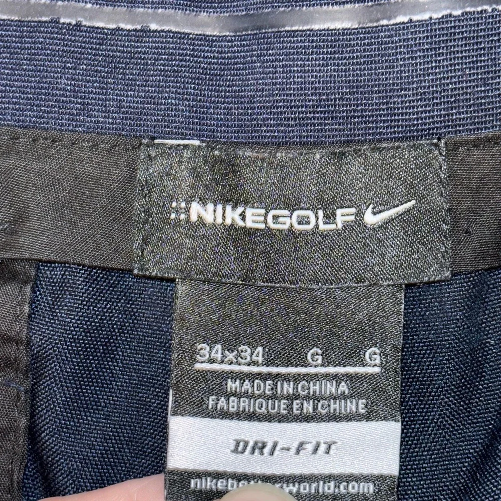Nike Golf Dri-Fit Men's Pleated Pants 34X30 Lightweight Navy Blue